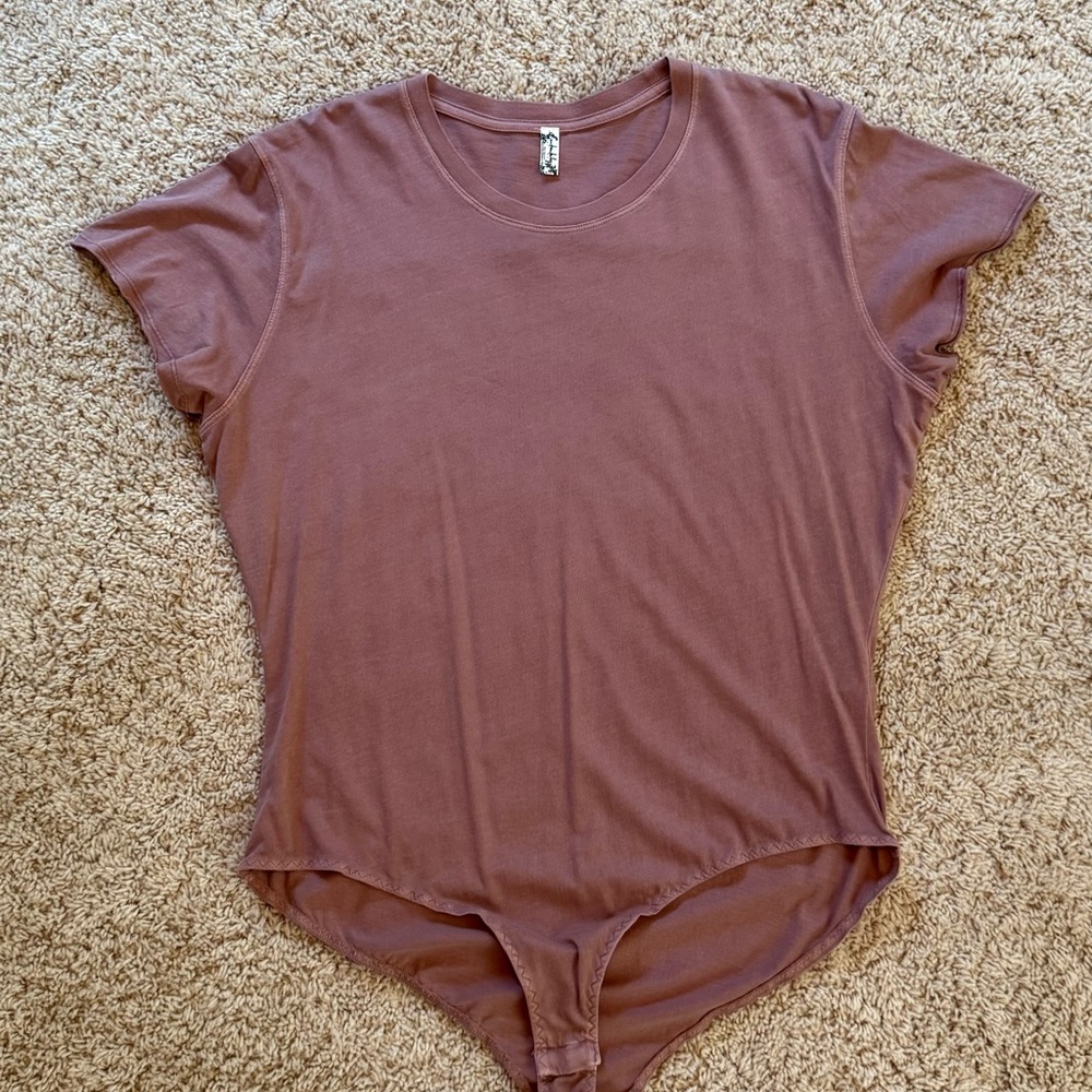 Free People Women's Mauve Bodysuit Top
